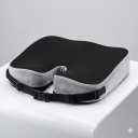 TushGuard Office/ Car Seat Cushion, Non-Slip Sciatica & Back Coccyx Tailbone Pain Relief Chair Pad, Memory Foam Butt Pillow for Computer Desk, Wheelchair, Driving (Black) (Large)