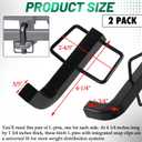 TonGass (2-Pack, Black) Premium Snap L-Pins for Weight Distribution Hitches, 4 1/4" x 1 3/4" L-Pins with Integrated Snap Clips, Minimize Weight Distribution Hitch Noise, Zinc-Coated Heavy-Duty Steel