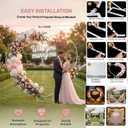 6.6ft White Metal Heart Arch Stand with Will You Marry Me LED Neon Sign