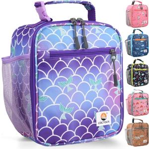 Lunch Box Kids,Premium Insulated Lunch Bag for Girls Boys,Soft Bag Mini Cooler Back to School Thermal Reusable Lunch Bag for Work School Picnic (Mermaid)
