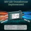 29V LED Power Supply, Christmas Tree Plug Adapter, IP44 Waterproof Class 2 Power Supply for Christmas String Light Inflatable Decorations(TS-8W29V)