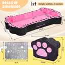 whiffee Portable Toddler Floor Bed,Foldable Toddler Travel Bed with Washable Cover for Kids,Soft and Safe