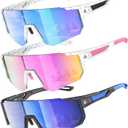 Kids Sunglasses Youth Baseball Softball Sunglasses for Girls Boys Age 4-14 UV Protection Sports Kids 3 Pack