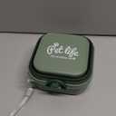 Collapsible Dog Bowls, Travel Water Bowl for Dogs, 2-in-1 Portable Food and Water Feeder - Travel Dog Bowls with Lid for Walking, Traveling, Camping and Hiking (Green)