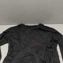 Fisoew Women's Casual Long Sleeve Tops Crew Neck Round Hem Loose T-Shirts Tunic Tops with Thumb Holes Black, Large