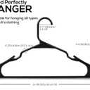 Utopia Home Plastic Hangers 20 Pack - Perfect Space Saving Clothes Hanger - Durable and Strong - Perfect Closet Organizers with Shoulder Grooves (Black)