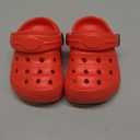 Toddler Kids Clogs for Boys Girls Comfortable Slip on Sandals Beach Pool Slipper, Size 17 (Red)
