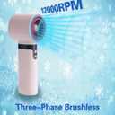 Handheld Portable Fan, 4000mAh Rechargeable Battery, 11500 RPM High-Speed Airflow with Patented Wind Tunnel Design , USB Charging, LED Battery Indicator,Lightweight Durable ABS,Up to 15 Hours Runtime