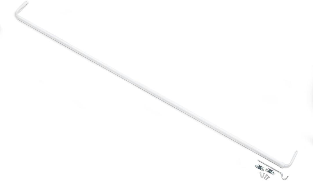 Fantasia 48-86 Inch Adjustable Width Single Curtain Rod for Windows with Brackets & Hardware - Easy to Install