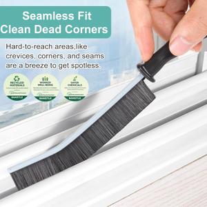 Crevice Cleaning Brush，Hard-Bristled Grout Brush，2024 New Multifunctional Gap Cleaning Brush Tool，Dead Corners Brushes for Bathroom Kitchen Tiles Window Door Slots，2pcs