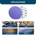 Benchmark Abrasives 6" Premium Ceramic No Holes Film Backed Hook and Loop Discs for Sanding of Metals Non-Ferrous Metals Wood Plastic Fiberglass (Pack of 50) - 40 Grit