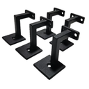 Square Handrail Brackets for Staircase Railing - Textured Black (Pack of 5)