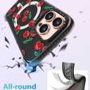 Toycamp for iPhone 16 Pro Max Case Compatible with Magsafe - Cute Design 360 Magnetic Ring Holder Stand Kickstand Funny Cherry Girly Pretty Fashion TPU Phone Covers for Women Tenn Girls