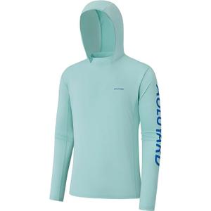 Men’s Sun Hoodie Fishing Shirts UPF 50+ UV Protection Long Sleeve Rash Guard Lightweight SPF Swim Running Quick Dry 3XL