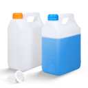 ASEVAT 2 Pcs 1.3 Gallon Jugs with Caps Empty Plastic Gallon Containers with Lids Oil Container Automotive Square F-Style Plastic Jug for Liquids Water Laundry Soaps Detergents Home and Commercial Use (Translucent)