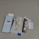 racico Eyewear Frame for Men and Women, Fashion Vintage Classic Blue Light Glasses Semi-Rimless Half Frame (**Black and Clear)