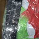 DJKFAEK Green Monster Santa Claus Costumes for Men,Christmas Furry Santa Claus Costume Include Mask for Halloween Cosplay (M)