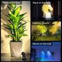RGBW Spot Lights Indoor, 6W Uplighting 16 Color Changing Uplights Indoor with Remote Control, Plant Spotlight Party Decorative with Base and Stake,1 Pack