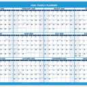 AT-A-GLANCE Erasable Calendar 2025-2026, Dry Erase Wall Planner, 36" x 24", Large, Academic & Regular Year, Double Sided, Horizontal (PM200S28), Laminated Paper, White