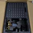 Black Tub Shower Faucet Set Complete with 8-Inch Rainfall Shower Head and Tub Spout Included Shower Valve Tub Shower Trim Kit Matte Black