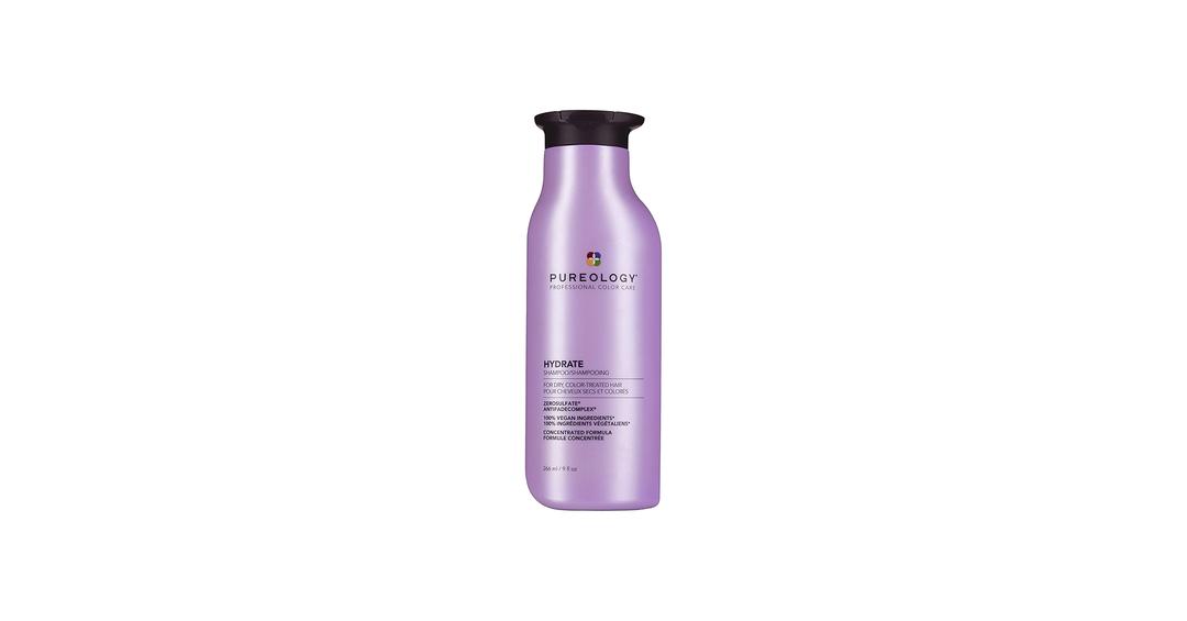 Pureology Hydrate Shampoo  For Dry or Color Treated Hair, Moisturizing Shampoo For Hydration & Softness, With Rose Extract & Green Tea, Vegan & SulfateFree, 9 Fl Oz