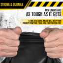 Aluf Plastics 56 Gallon 1.5 MIL (eq) Black Heavy Duty Trash Bags - 43" x 47" - Pack of 100 - For Construction, Industrial, Outdoor, & Commercial