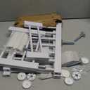 Metal Short Dog Gate - 16.5"-44" Adjustable Extra Wide, 10" Tall Pressure Mount Indoor Pet Gate, Easily Step Over Dog Gates with 3 Extension Kits, Small Puppy Gate for Doorways & Stairs