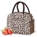 DALINDA Lunch Bag Women,Lunch Box Adult for Women Men Reusable Insulated Lunch Tote Bag,Leakproof Food Handbags Case High Capacity for Travel Work Picnic Beach, Leopard