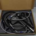 Black Kitchen Faucet 3 Hole with Pull Down Sprayer, 2-Handle High Arc Kitchen Sink Faucet with 3 Function Spray, Stainless Steel, T-3005B