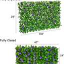 Expandable Privacy Screen with Artificial Flower for Balcony Patio Fence Greenery Privacy Fence Outdoor Purple Flowers 1pcs