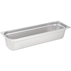 Winco Half Size (Long) 4" Deep Metal Food Pan/Steam Table Pan, Anti-Jam, 22 Gauge