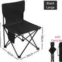 Camping Chair Folding Portable Chair for Adults, Lightweight 2.3 Lb, 330 Lb Capacity, Side Pocket, 1-Second Setup, with Carry Bag, Black (1), 28.3 x 16.5 x 14.2 inches