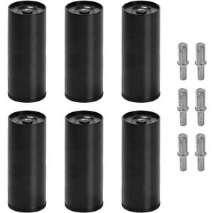 6 Inch Bed Legs for Adjustable Bed Replacement Parts, Bed Frame Support Legs 4 Kinds Thread Contained, Set of 6