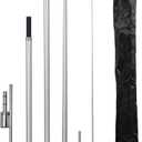 LookOurWay Feather Flag Pole Kit - 13 Feet Tall Swooper Flag Pole Kit with Rotating Ground Spike - Banner Flag Pole for 12ft Arc Shaped Outdoor Advertising Flags