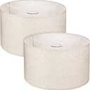 Beige Lamp Shades Set of 2, Small Replacement Drum Lamp Shades, Linen Lamps Shade for Table, Floor, Chandelier Lamps, Easy Assembly Required(11.8" Top X 11.8" Bottom X 7.9" High)