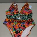 Hilinker Women's Leopard Bikini Swimsuits V Neck High Waisted 2 Piece Bathing Suits, Small