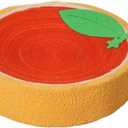 Sisal Round Cat Scratching Board Scratcher Bowl for Indoor Cats Wear Resistant Fruit Scratch Board for Kitty Kitten, Orange