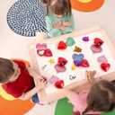 28 Pack Valentines Day Gifts for Kids, Mochi Squishies Party Favor Set with Valentines Greeting Cards and Filled Hearts, Valentine's Day School Prize Party Favor, Classroom Exchange Gift Set