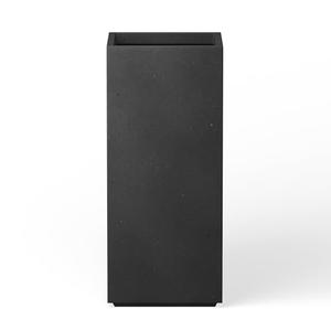 Kante 27.6" H Tall Rectangular Concrete Planter, Modern Square Diameter Plant Pot with Drainage Hole and Rubber Plug for Indoor Outdoor Home Patio Garden, Black
