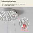 24" Silver Coastal Chandelier Modern Shell Chandelier for Dining Room, 24-inch 8 Light