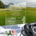 Acrylic Audio Guest Book Sign for Wedding, 8x10 Elegant Wedding Guestbook Sign with Clear Acrylic Holder Stand for Display, Audio Guestbook for Reception Table Decor