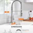 Kitchen Faucets, Brushed Nickel Kitchen Sink Faucet with Pull Down Sprayer Single Handle with Deck Plate Stainless Steel, Suitable for Farmhouse Camper Laundry Rv Bar - OWOFAN 9009SN