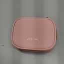 Mini Makeup Bag with Led Mirror, Small Travel Make up Bag 3 Light Modes Adjustable Brightness, for Women Organizer Cosmetic Bag, Portable Travel Train Toiletry Bag, for Pool Parties Work Touch-Ups (Pink)