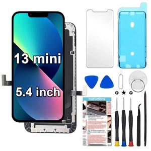 Fixerman for iPhone 13 Mini Screen Replacement 5.4 inch, 3D Touch LCD Display Digitizer Assembly with Repair Tools,Compatible Model A2481, A2626, A2628, A2629, A2630