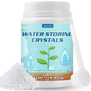 1LB Water Storing Crystals for Plants with Spoon, Water Gel Solves Plant Over-Watering and Drought Problems, Keeps The Soil Moist, Small Water Storing Polymer Crystals for Plants Candle - by Oycevila