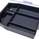 Zxiaochun Center Console Organizer Compatible with 2021 2022 2023 2024 Ford F150 Interior Accessories, Armrest Box Insert Storage Tray (Full Console w/Bucket Seats ONLY) Black Trim