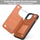 Arae Case for iPhone 14 Pro Max - Wallet Case with PU Leather Card Holder Back Flip Cover for iPhone 14 Pro Max 6.7 inch - Light Brown