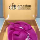 dressfan Vintage Fascinator Hats for Women,Linen Pearl Fascinator for Derby Church Wedding Tea Party (Purple)