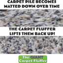 Giant Carpet Fluffer Large Carpet Rake for Reviving Matted Rugs & Pile Restoration, Removing Pet Hair, Fluffing Carpet Fibers