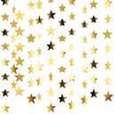 Patelai Glitter Star Garland Banner 2026 Party Decor 130 Feet Star Hanging Banner Twinkle Backdrop for Graduation Birthday Classroom Wedding Supplies(Gold)